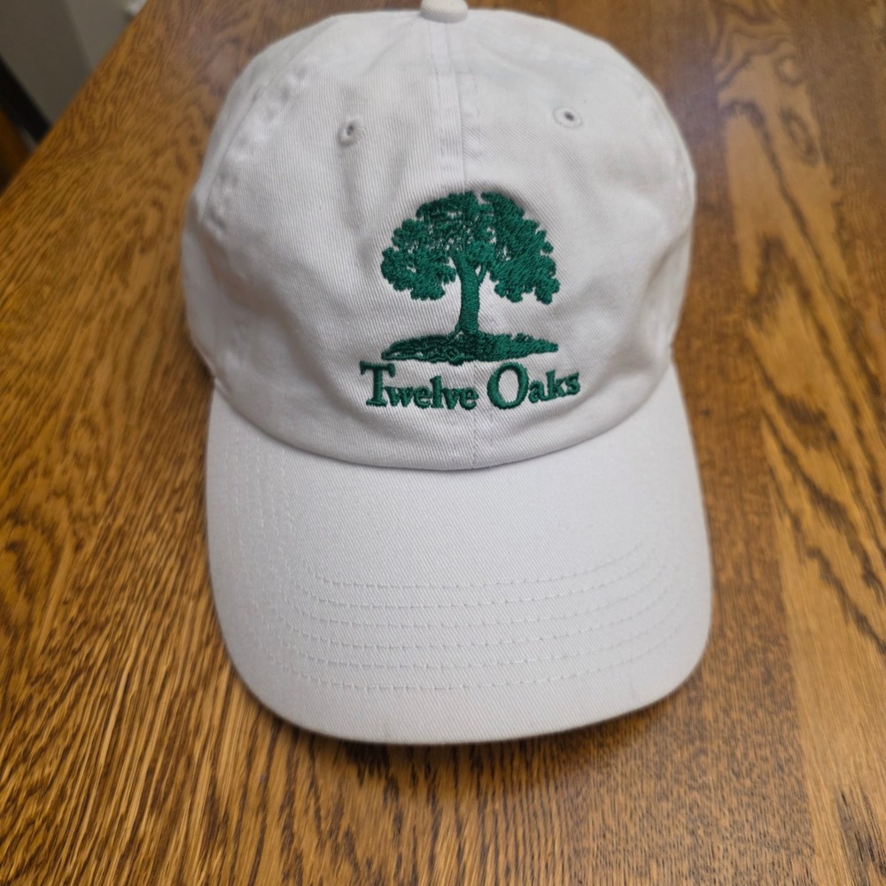 Gelante White Twelve Oaks‎ Tree Embroidered Cotton Adjustable Baseball Dad Hat